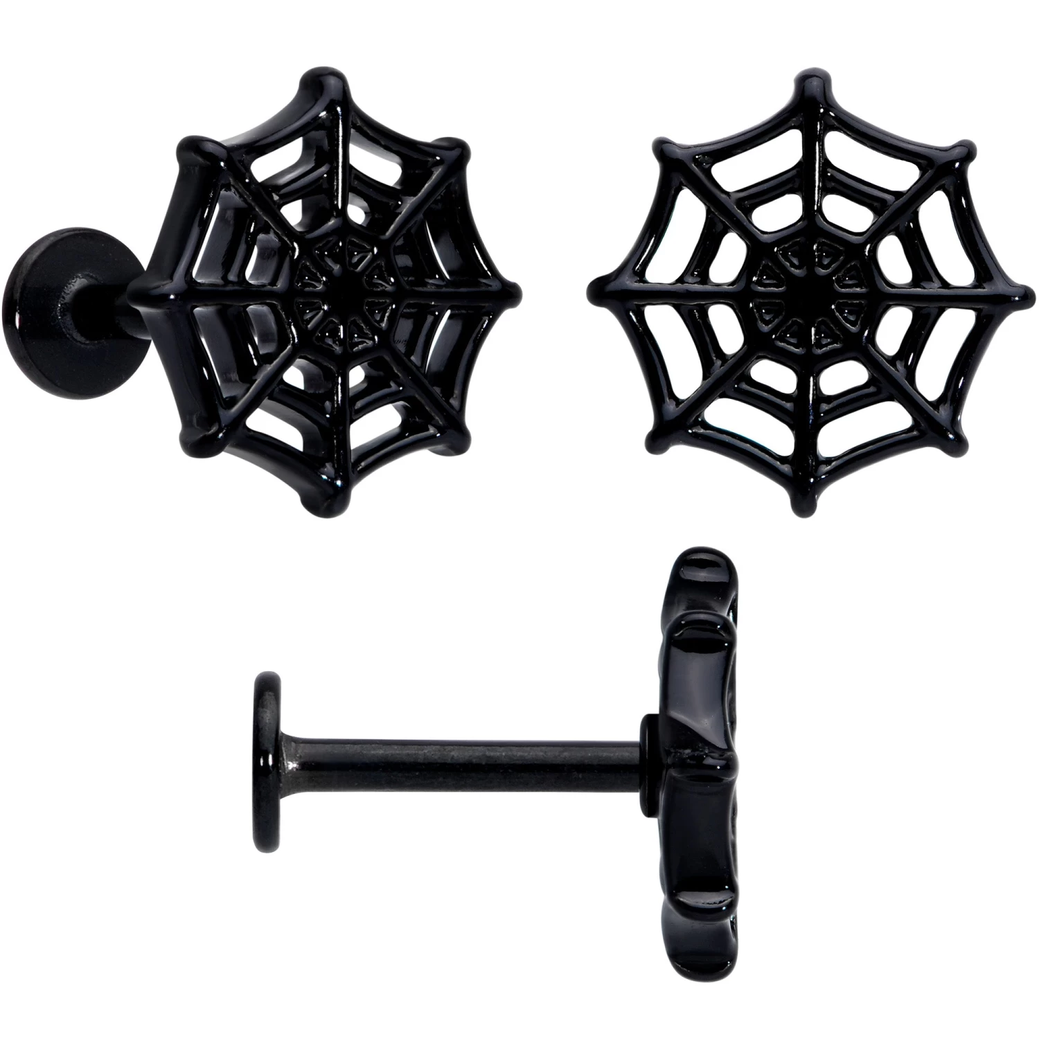 16 Gauge 20 Gauge Red Spider Halloween Cartilage Labret Nose Set Of 3 3 16 Gauge 20 Gauge Red Spider Halloween Cartilage Labret Nose Set Of 3 - Image 3