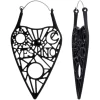Black Gothic Mysterious Planchette Tunnel Plug Earrings