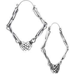 Skeletons Holding Hands Halloween Tunnel Plug Earrings