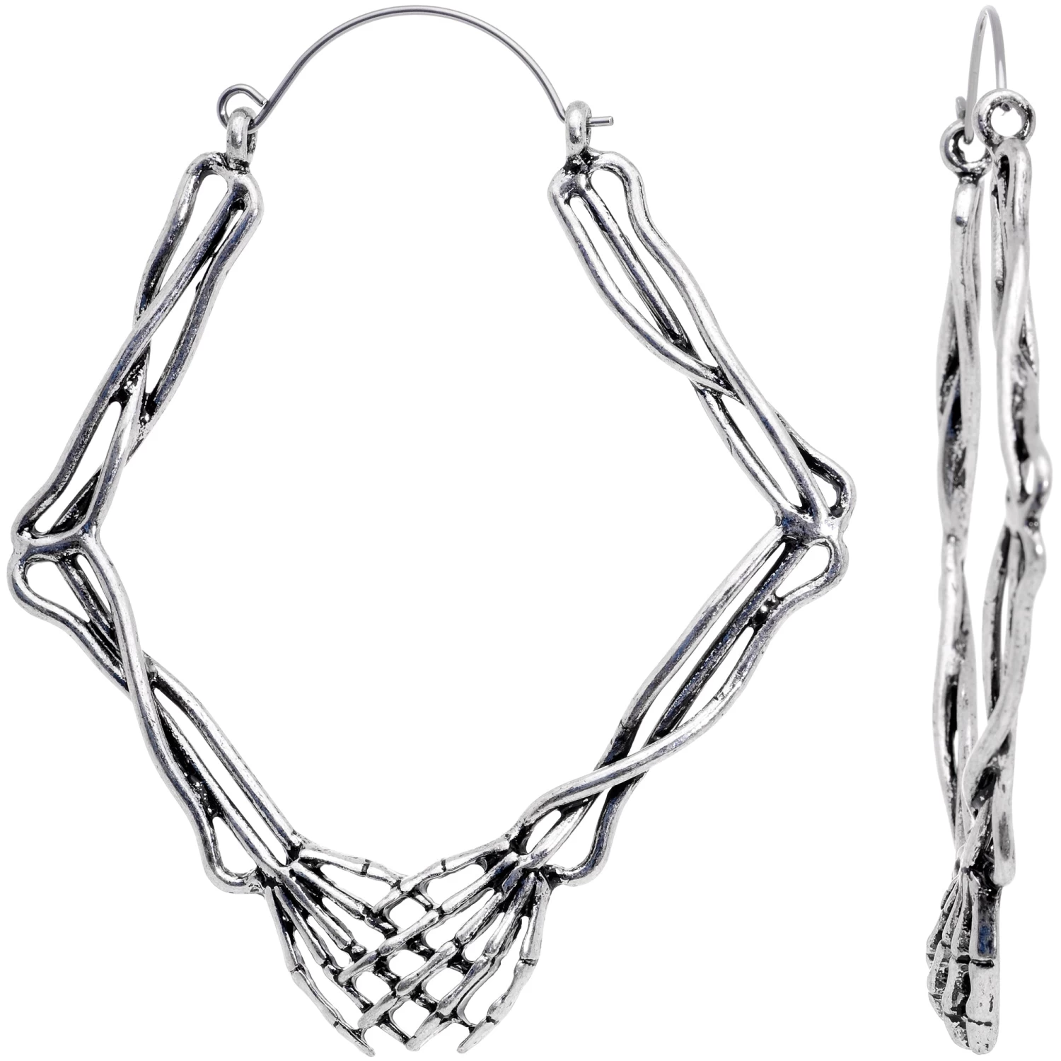 Skeletons Holding Hands Halloween Tunnel Plug Earrings 3 Skeletons Holding Hands Halloween Tunnel Plug Earrings - Image 3