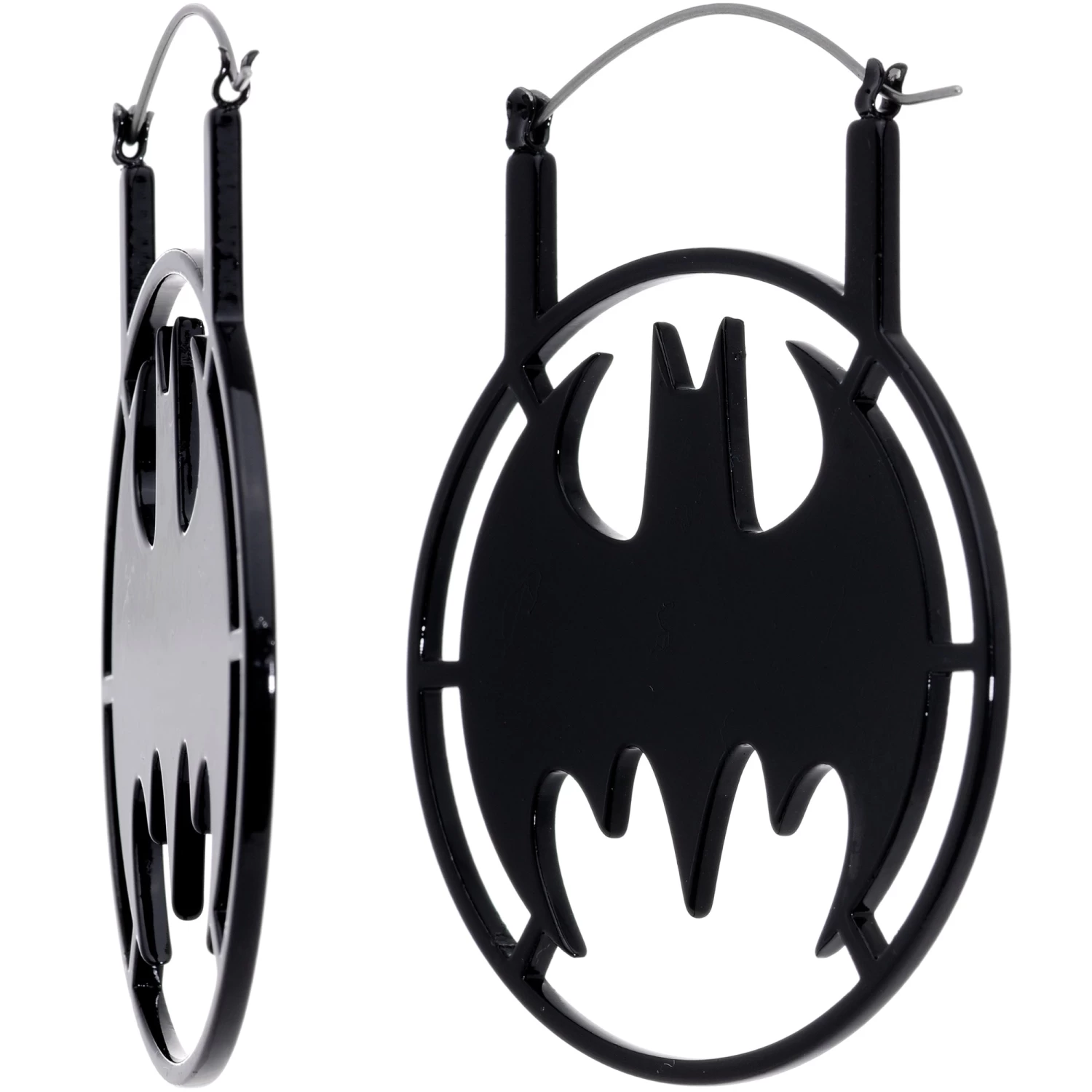 Officially Licensed DC Comics Batman Tunnel Plug Earrings 3 Officially Licensed DC Comics Batman Tunnel Plug Earrings - Image 3