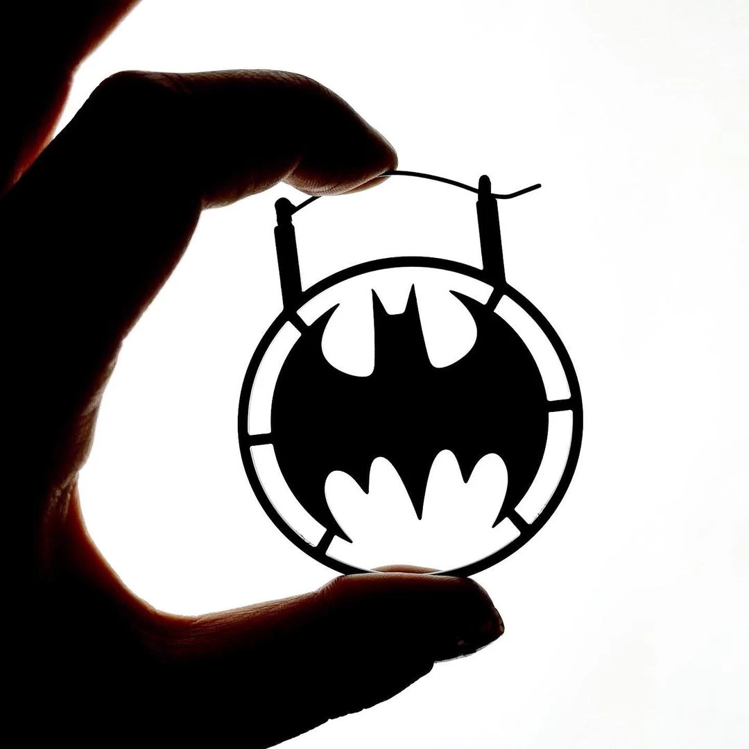 Officially Licensed DC Comics Batman Tunnel Plug Earrings 2 Officially Licensed DC Comics Batman Tunnel Plug Earrings - Image 2
