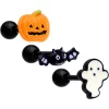 16 Gauge 1/4 Black Bat Ghost Halloween Cartilage Tragus Set Of 3