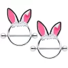 Gaby 14 Gauge 11/16 Easter Bunny Ears Nipple Shield Set