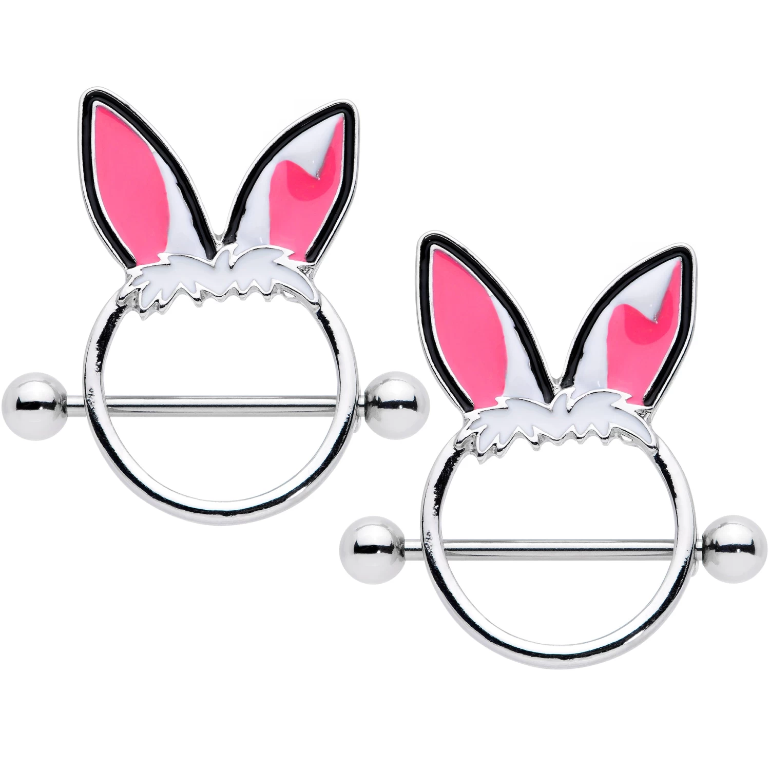 Gaby 14 Gauge 11/16 Easter Bunny Ears Nipple Shield Set 1 Gaby 14 Gauge 11/16 Easter Bunny Ears Nipple Shield Set