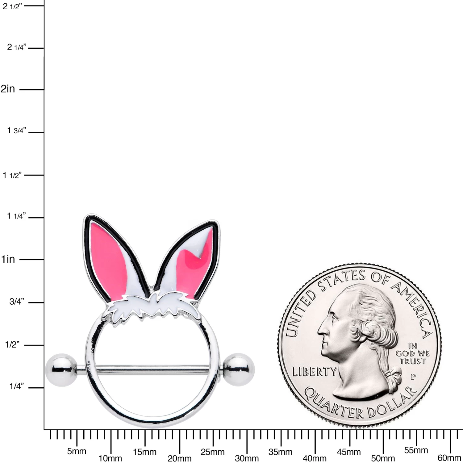 Gaby 14 Gauge 11/16 Easter Bunny Ears Nipple Shield Set 3 Gaby 14 Gauge 11/16 Easter Bunny Ears Nipple Shield Set - Image 3