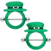 Gaby 14 Gauge 11/16 Top Hat Leprechaun St Patricks Day Nipple Shield Set