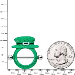 Gaby 14 Gauge 11/16 Top Hat Leprechaun St Patricks Day Nipple Shield Set -Body Jewelry Store 71797.otherimage2