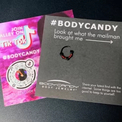 16 Gauge 3/8 Red Clear CZ Gem Black Skull Halloween Hinged Segment Ring -Body Jewelry Store 72077.otherimage5