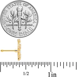 20 Gauge 1/4 White Synthetic Opal Gold Tone Scrolling Oval Nose Bone 7 20 Gauge 1/4 White Synthetic Opal Gold Tone Scrolling Oval Nose Bone -Body Jewelry Store 72224.otherimage3