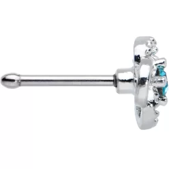 20 Gauge 1/4 Blue Gem Celtic Knot Nose Bone -Body Jewelry Store 72934.otherimage2