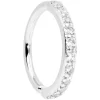 16 Gauge 3/8 Clear CZ Gem Forward Facing Closure Ring