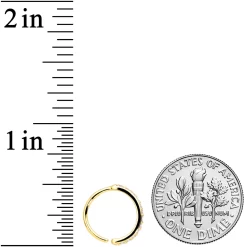 18 Gauge 3/8 Clear CZ Gem Gold Tone Forward Facing Closure Ring -Body Jewelry Store 72960.otherimage2