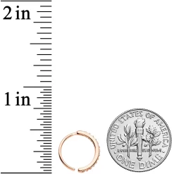 20 Gauge 3/8 Clear CZ Gem Rose Gold Tone Forward Facing Nose Hoop -Body Jewelry Store 72968.otherimage2