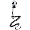 Gaby Black Gem Stylish Snakes Double Mount Belly Ring