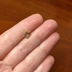 16 Gauge 1/4 Aurora Black Gem Gold Tone Owl Moon Labret Monroe Tragus -Body Jewelry Store 73351.otherimage4