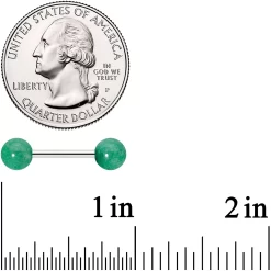 14 Gauge 1/2 Elegant Green Jade Barbell Nipple Ring Set 5 14 Gauge 1/2 Elegant Green Jade Barbell Nipple Ring Set -Body Jewelry Store 73580 GR.otherimage2