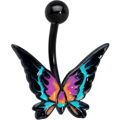 Gaby Black Sunset Butterfly Belly Ring