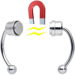 Gaby Magnetic Septum Ring Horseshoe Non-Pierced Fake Nose Ring -Body Jewelry Store 73781.otherimage2