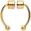 Gaby Gold Tone Magnetic Septum Ring Horseshoe Non-Pierced Fake Nose Ring