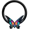 Gaby 16 Gauge 3/8 Black Sunset Butterfly Hinged Segment Ring