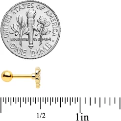 16 Gauge 1/4 Aurora Gem Gold Tone Baroque Heart Cartilage Tragus 7 16 Gauge 1/4 Aurora Gem Gold Tone Baroque Heart Cartilage Tragus -Body Jewelry Store 74059.otherimage3