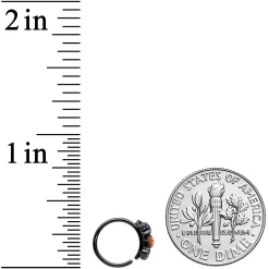 20 Gauge 1/4 Black Boo Party Halloween Nose Hoop -Body Jewelry Store 74075.otherimage3