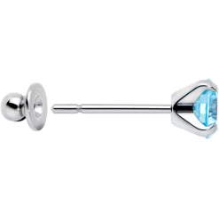 Blue CZ Gem 5mm G23 Titanium Post Stud Earrings 6 Blue CZ Gem 5mm G23 Titanium Post Stud Earrings -Body Jewelry Store 74086.otherimage2