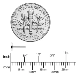 20 Gauge 1/4 G23 Titanium Threadless Post Only Labret Tragus Nostril -Body Jewelry Store 74172.otherimage4