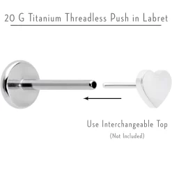 20 Gauge 5/16 G23 Titanium Threadless Post Only Labret Tragus Nostril -Body Jewelry Store 74173.otherimage3