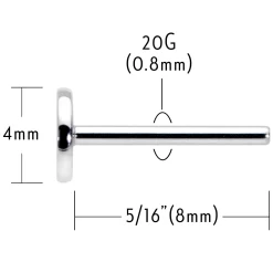 20 Gauge 5/16 G23 Titanium Threadless Post Only Labret Tragus Nostril -Body Jewelry Store 74173.otherimage5
