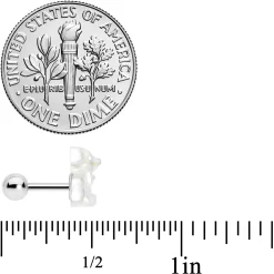 Gaby 16 Gauge 1/4 Bear Pearlescent Striped Heart Cartilage Tragus Set Of 3 -Body Jewelry Store 74305.otherimage4