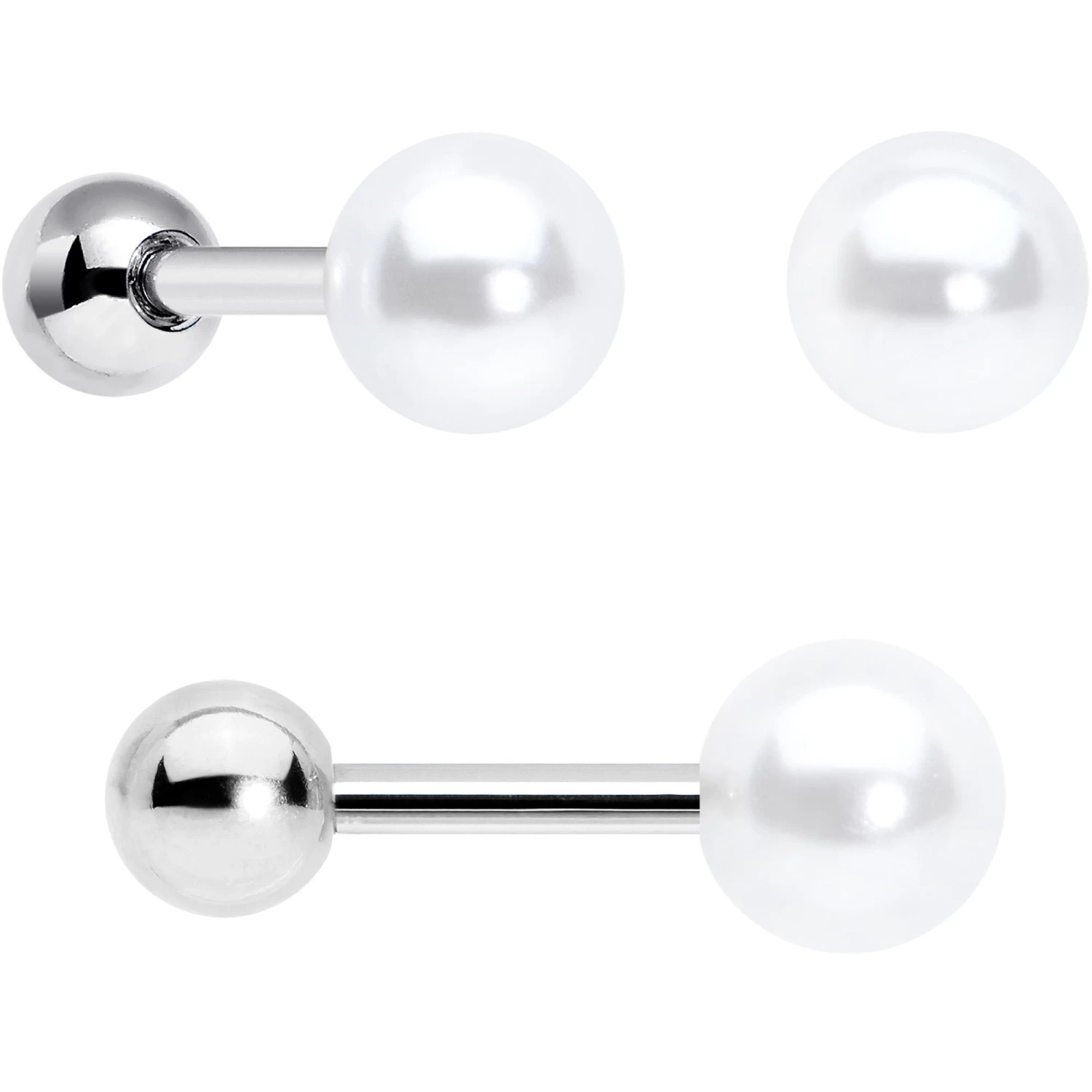 Gaby 16 Gauge 1/4 Bear Pearlescent Purple Heart Cartilage Tragus Set Of 3 3 Gaby 16 Gauge 1/4 Bear Pearlescent Purple Heart Cartilage Tragus Set Of 3 - Image 3