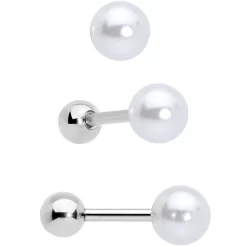 Gaby 16 Gauge 1/4 Bee Smile Flower Pearlescent Cartilage Tragus Set Of 3 7 Gaby 16 Gauge 1/4 Bee Smile Flower Pearlescent Cartilage Tragus Set Of 3 -Body Jewelry Store 74319.otherimage3