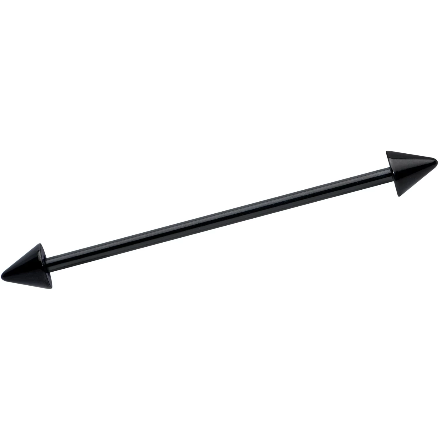 Gaby 14 Gauge Black Cone End Lips Heart Industrial Barbell 38mm Set Of 2 3 Gaby 14 Gauge Black Cone End Lips Heart Industrial Barbell 38mm Set Of 2 - Image 3