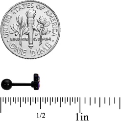 16 Gauge 1/4 Black Boo Party Halloween Cartilage Tragus Earring -Body Jewelry Store 74387.otherimage3