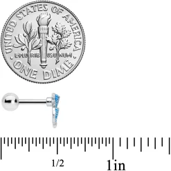 16 Gauge 1/4 Black Gem Blue Leaping Dolphins Cartilage Tragus Earring 8 16 Gauge 1/4 Black Gem Blue Leaping Dolphins Cartilage Tragus Earring -Body Jewelry Store 74403.otherimage3