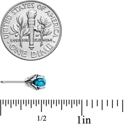 20 Gauge 1/4 Blue Turquoise Claw Hand Halloween Nose Bone -Body Jewelry Store 75158.otherimage3