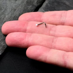 18 Gauge 1/4 White Synth Opal G23 Titanium Threadless Left Nose Screw 13 18 Gauge 1/4 White Synth Opal G23 Titanium Threadless Left Nose Screw -Body Jewelry Store 75189copy 60bfd147 7a13 4d9b be68 dfc37ca9aee5