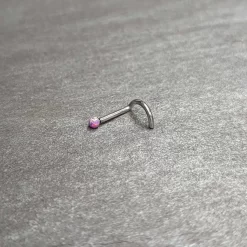 18 Gauge 1/4 Purple Synth Opal G23 Titanium Threadless Left Nose Screw 18 18 Gauge 1/4 Purple Synth Opal G23 Titanium Threadless Left Nose Screw -Body Jewelry Store 75191.otherimage3