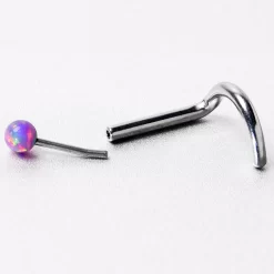 18 Gauge 1/4 Purple Synth Opal G23 Titanium Threadless Left Nose Screw 12 18 Gauge 1/4 Purple Synth Opal G23 Titanium Threadless Left Nose Screw -Body Jewelry Store 75191copy 4c660041 e38c 4d89 968d a20350243a50