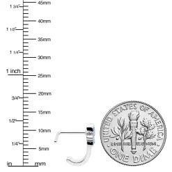 20 Gauge 1/4 Aurora Gem Fancy Flower Faux Hoop L Shape Nose Ring -Body Jewelry Store 75288.otherimage3