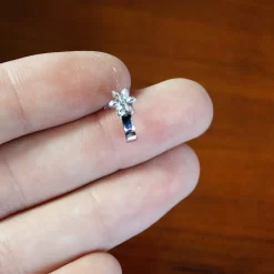 20 Gauge 1/4 Aurora Gem Fancy Flower Faux Hoop L Shape Nose Ring -Body Jewelry Store 75288.otherimage5