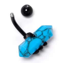Blue Turquoise Stone Black Claw Belly Ring 14 Blue Turquoise Stone Black Claw Belly Ring -Body Jewelry Store 75394.otherimage2 5b54d56f 9d62 472f a46b 7ce63778db06