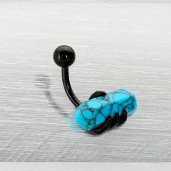Blue Turquoise Stone Black Claw Belly Ring 16 Blue Turquoise Stone Black Claw Belly Ring -Body Jewelry Store 75394.otherimage5 98a0d868 7028 4acc 84ae bac3abf9ad46