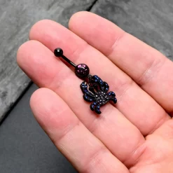 Blue Purple Gem Black Chic Crab Dangle Belly Ring 14 Blue Purple Gem Black Chic Crab Dangle Belly Ring -Body Jewelry Store 75488.otherimage6