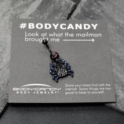 Blue Purple Gem Black Chic Crab Dangle Belly Ring 15 Blue Purple Gem Black Chic Crab Dangle Belly Ring -Body Jewelry Store 75488.otherimage7