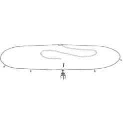 Clear Aurora Gem Southwest Dreamcatcher Dangle Belly Ring Belly Chain -Body Jewelry Store 75642.otherimage5