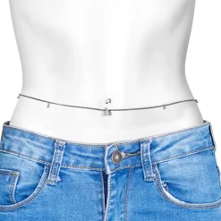 Clear Gem Double Drop Double Mount Belly Ring Belly Chain -Body Jewelry Store 75644.otherimage2