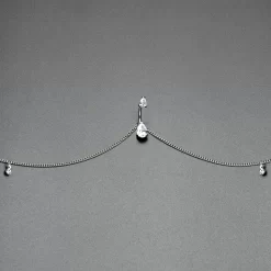 Clear Gem Double Drop Double Mount Belly Ring Belly Chain -Body Jewelry Store 75644.otherimage3